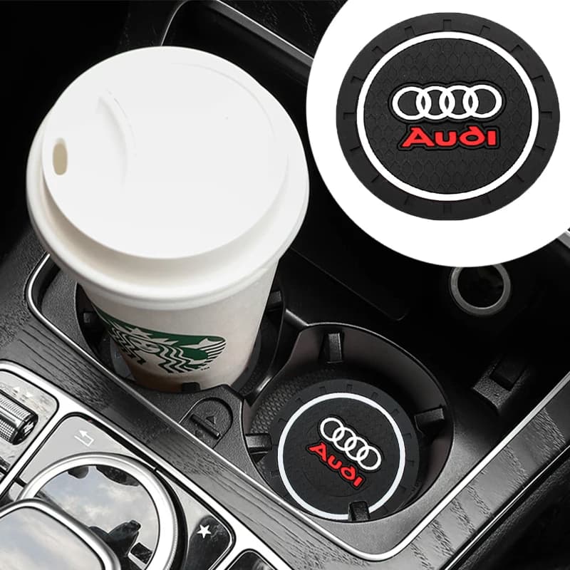 Pour Audi A3 A4 A5 A6 A7 A1 A2 Q3 Q4 Q5 Q7 S3 S4 S5 S6 sous-verres d'eau de voiture tasse d'eau antidérapante tapis antidérapant accessoire intérieur de voiture