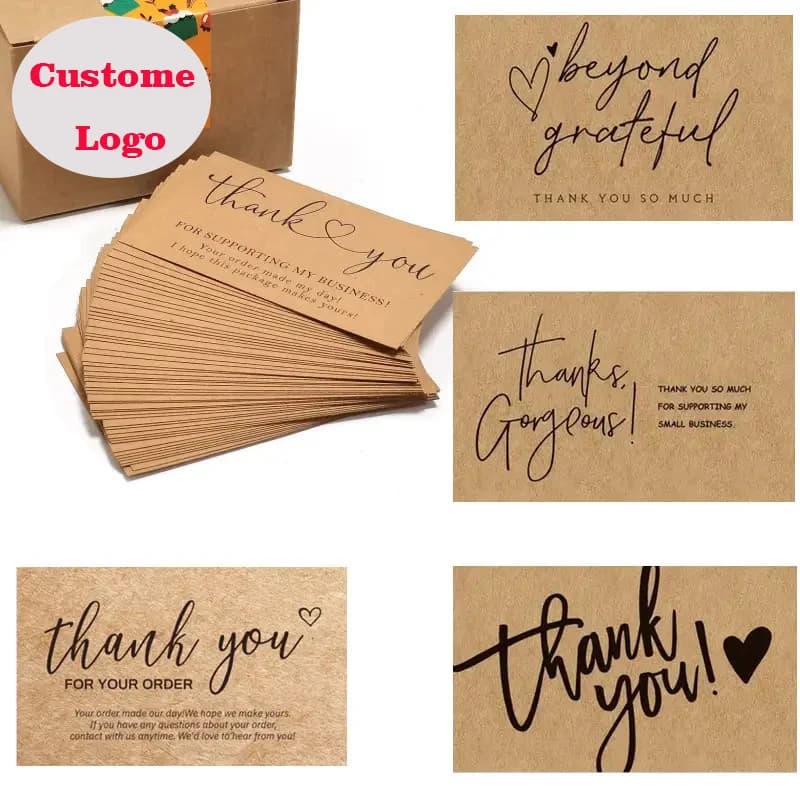 Carte de remerciement pour votre commande, impression de cartes colorées pour soutenir les affaires, petite boutique, décoration cadeau, cartes de vœux
