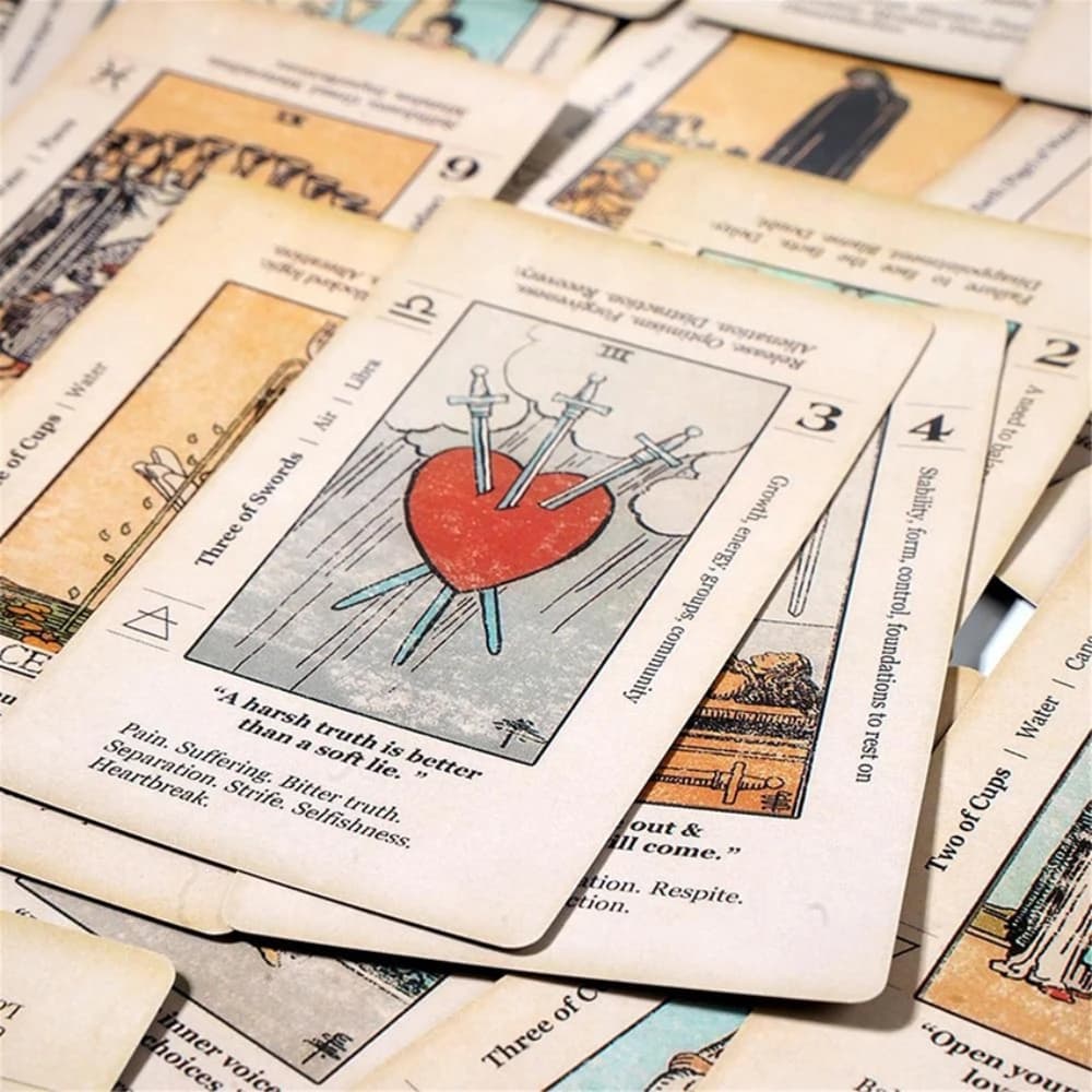 Jeu de cartes de tarot rétro 2026 avec guide – Cadeau de divination pour débutants