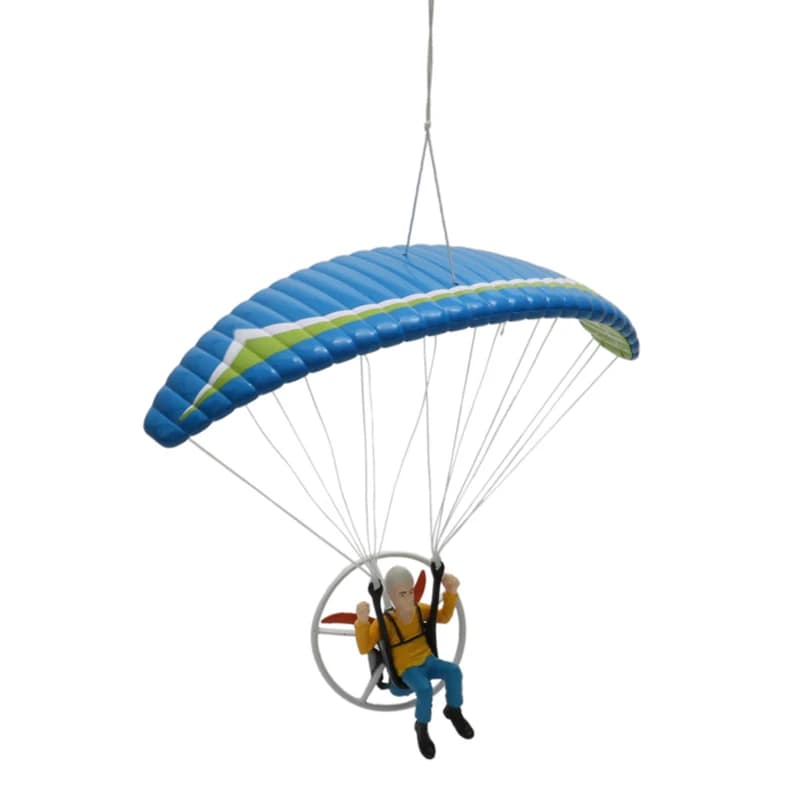 Ornement de parachutiste fait à la main, mini modèle de paramoteur, parapente, parachutiste, gréeur, décoration de parachute, pendentif de voiture, cadeau de Noël