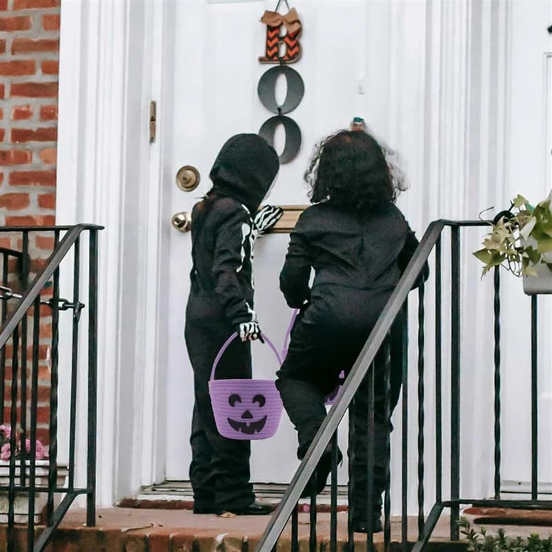 -Cartier d'Halloween de septembre pour enfants, citrouille mignonne pour filles et garçons, sac, seau à bonbons vide, cadeau pour tours ou friandises