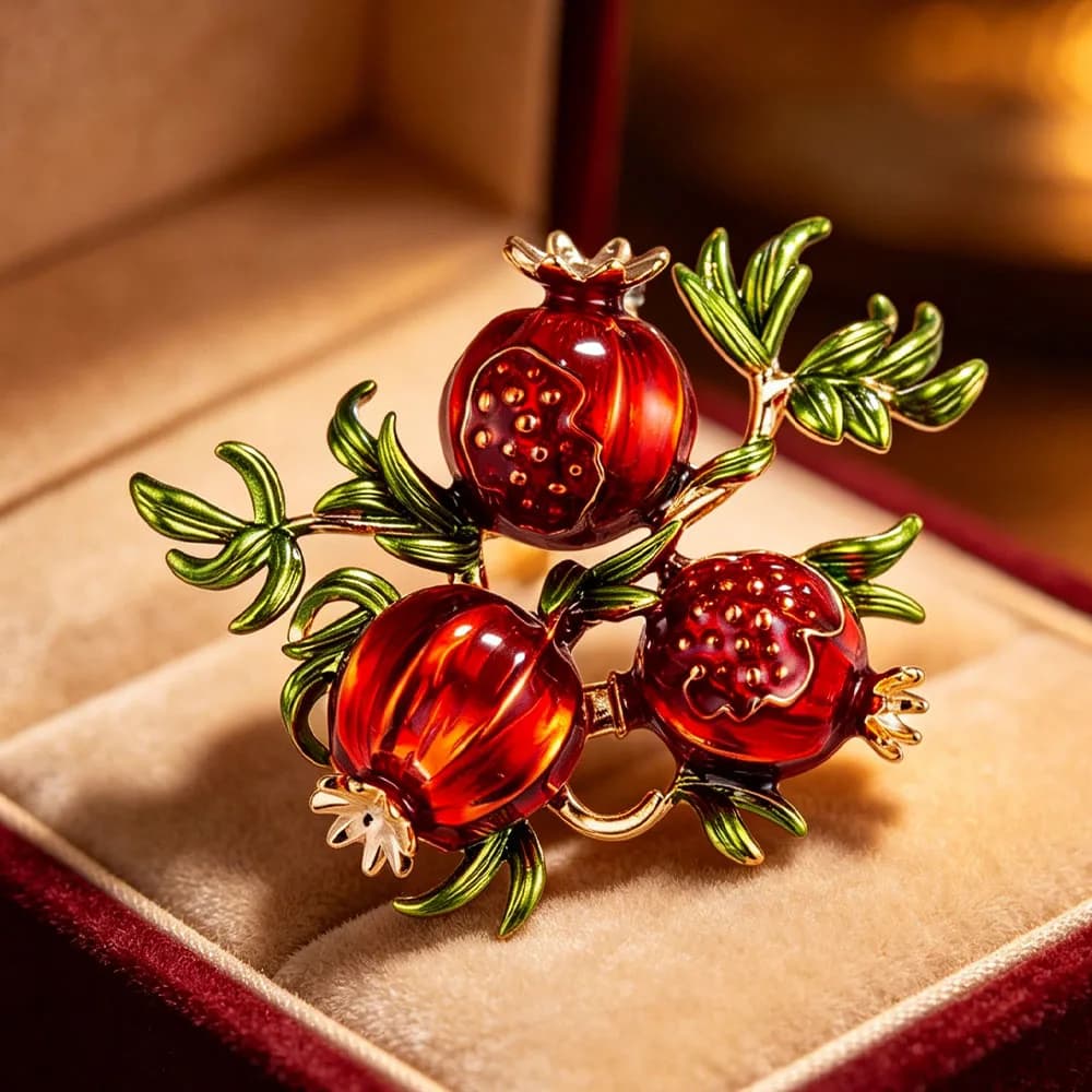 Broche décorative élégante en forme de fruit pour femme, broche vintage plaquée or, accessoire de costume, épingle de revers pour trench-coat, cadeau