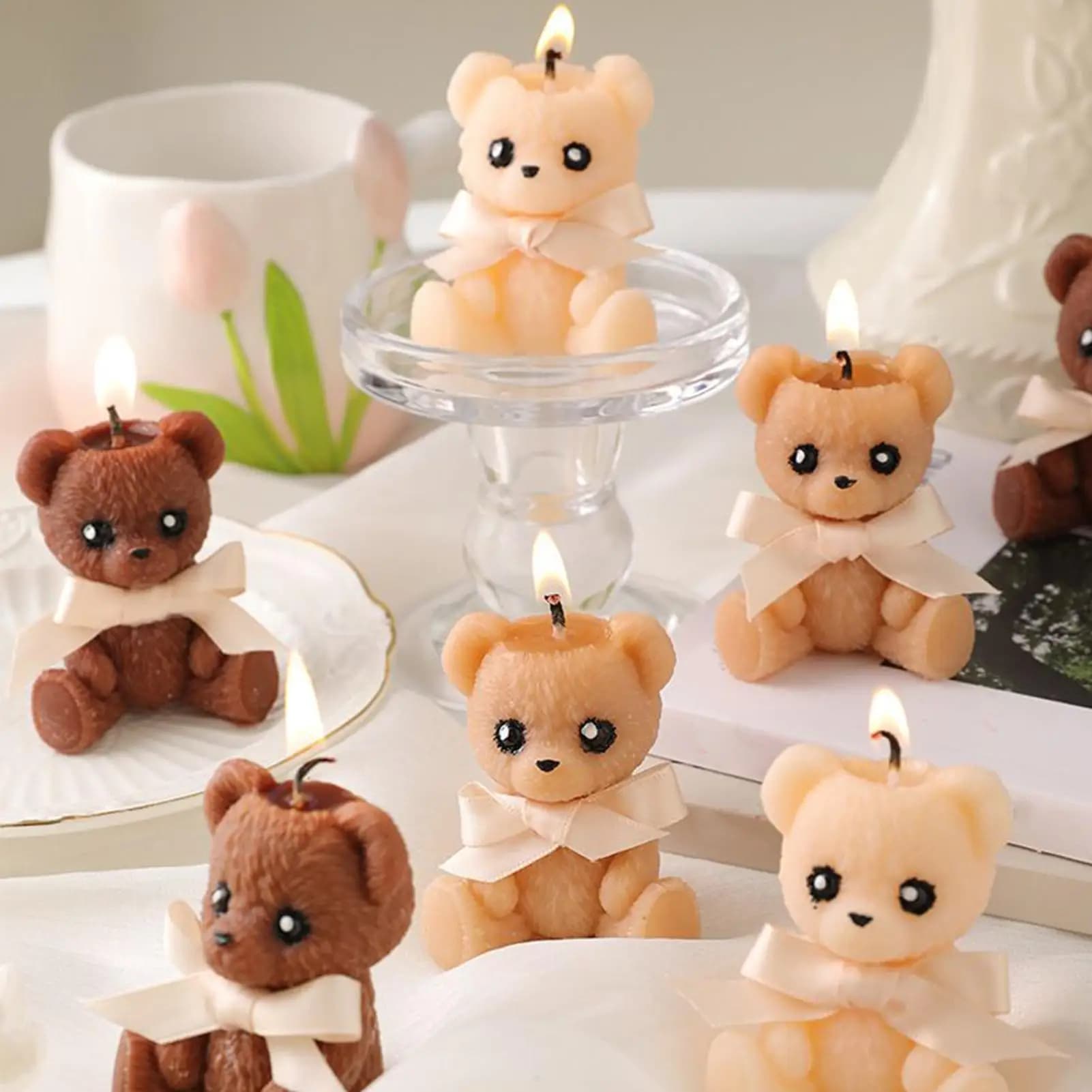 Bougie en forme d'ours