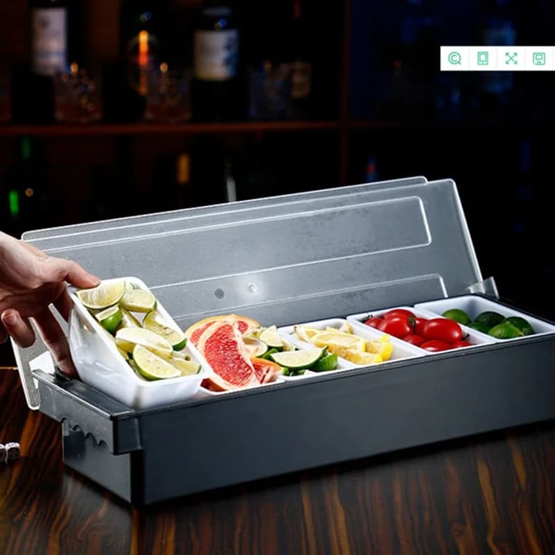 Récipient à fruits pour chambre, bac à fruits, boîte décorative d'arôme de cocktail, pots en plastique pour épices, assiette à collation, accessoires de Bar