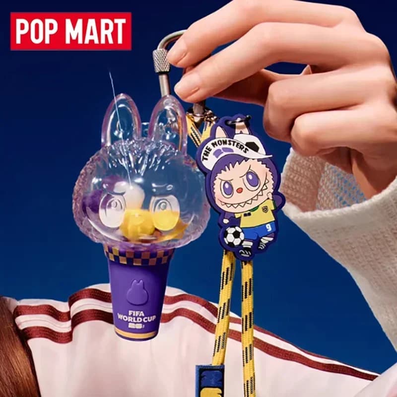 POP MART LABUBU THE MONSTERS FIFA Series Mini Lampe Pendentif Boîte Mystère Authentique Blind Box Jouets Surprise Ornement de Sac Figurines Décoration Maison