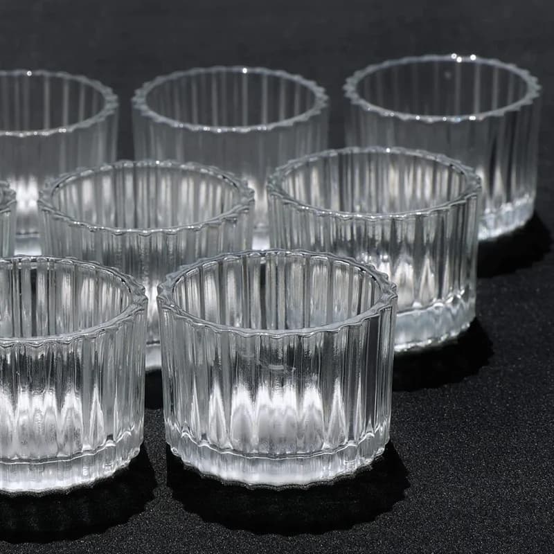 ABYN-bougies chauffe-plat transparentes, ensemble de 24 bougeoirs en verre pour centre de Table, pour mariage, fête d'anniversaire, maison