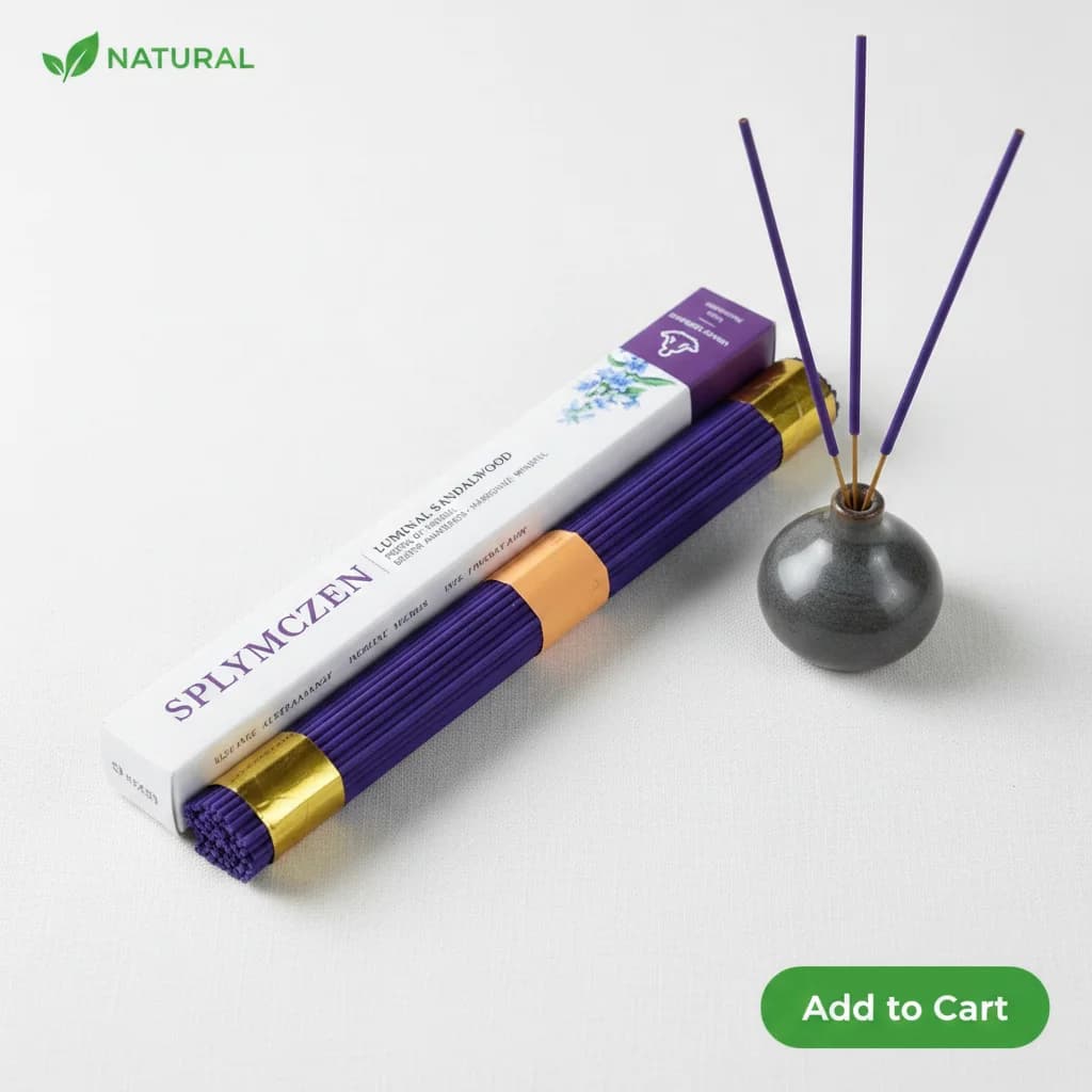 91 bâtonnets d'encens naturels en bois de santal par boîte, grands bâtonnets d'encens pour la maison, cérémonie de bénédiction, prière, encens bouddhiste