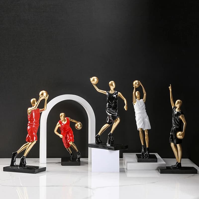 Ornement de personnage de basket-ball, figurines abstraites dans le bureau de sport, décoration artistique pour salon, accessoires pour la maison