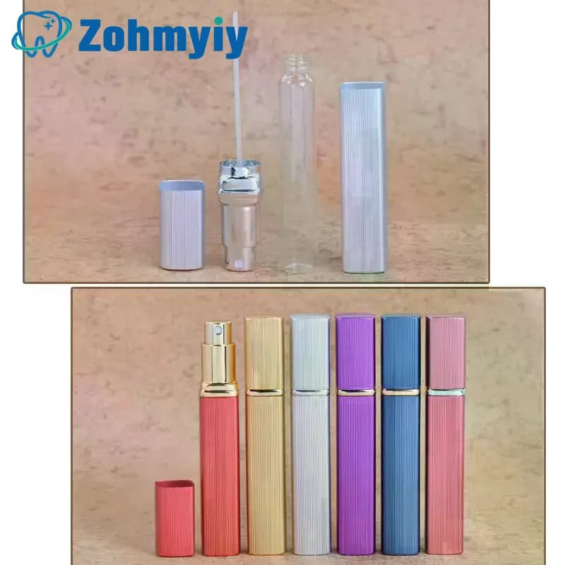 Bouteille de parfum 12ml, Tube carré en aluminium, distributeur de parfum, vaporisateur Ultra-fin, cosmétiques portables, récipient de voyage vide