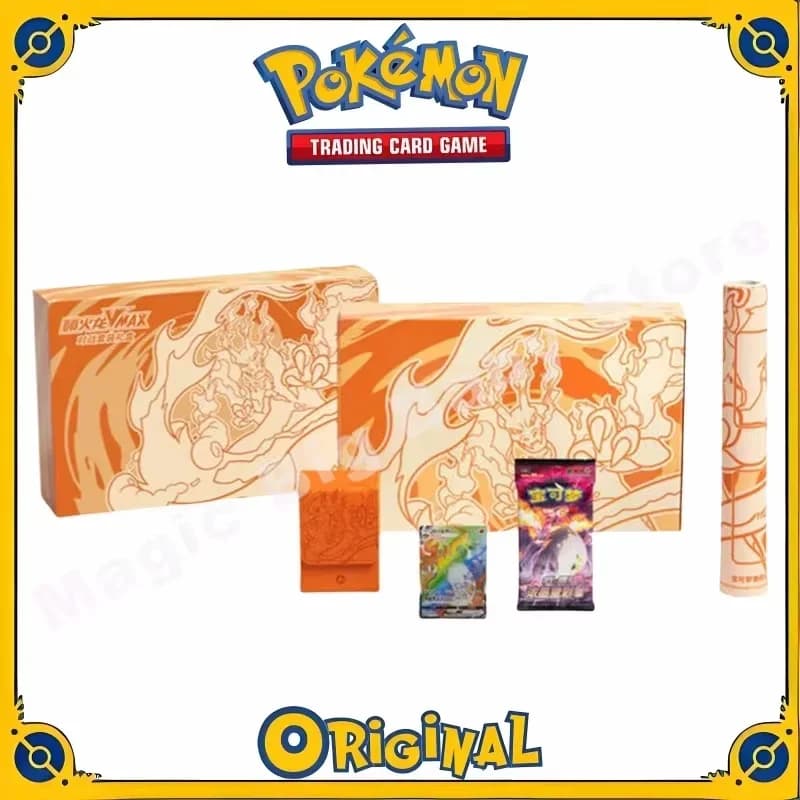 Original véritable Pokemon Trading PTCG carte simplifiée chinois Charizard VMAX bataille costume boîte-cadeau Discount