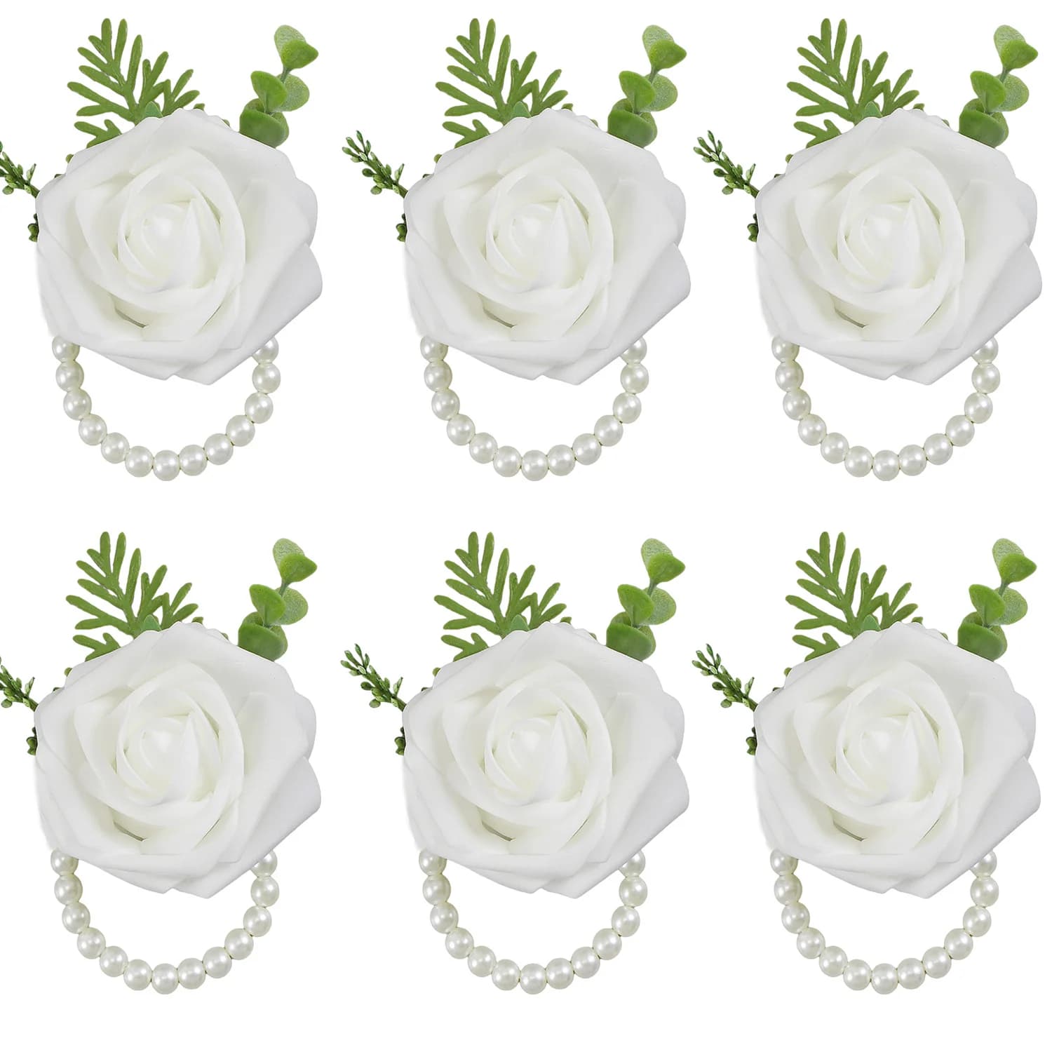 Bracelet de Corsage de poignet pour demoiselles d'honneur, accessoires de mariage, fleurs de roses PE, manchette artificielle, décor de fête de mariage
