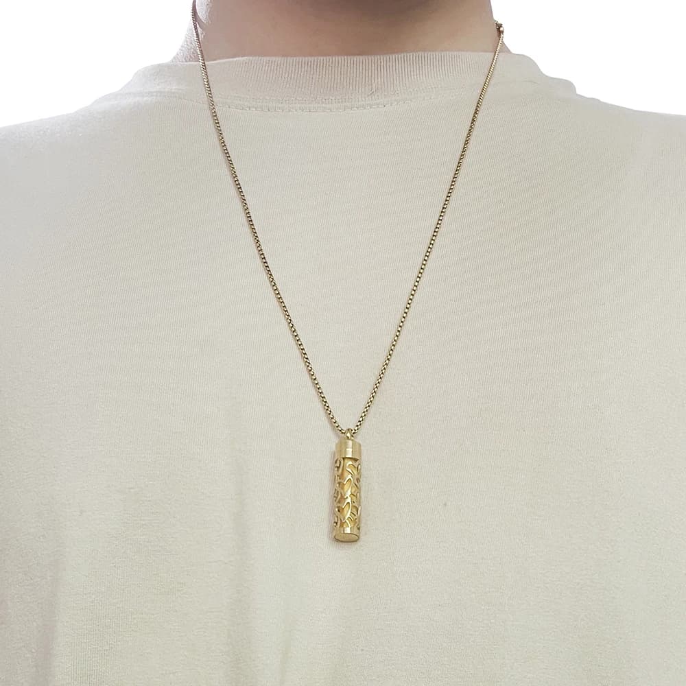 Collier d'aromathérapie doré pendentif diffuseur médaillon en acier inoxydable arôme huiles de parfum