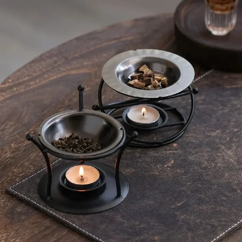 Diffuseur d'huiles essentielles créatif, brûleur d'aromathérapie rétro portable, porte-bougie décoratif, support chauffant pour bougie, décoration d'intérieur