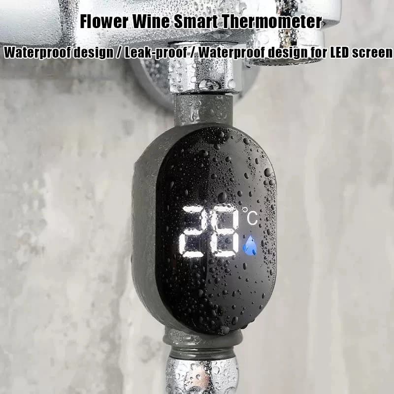 Pommeau de douche, affichage d'accessoires de douche, jauge de température de l'eau domestique