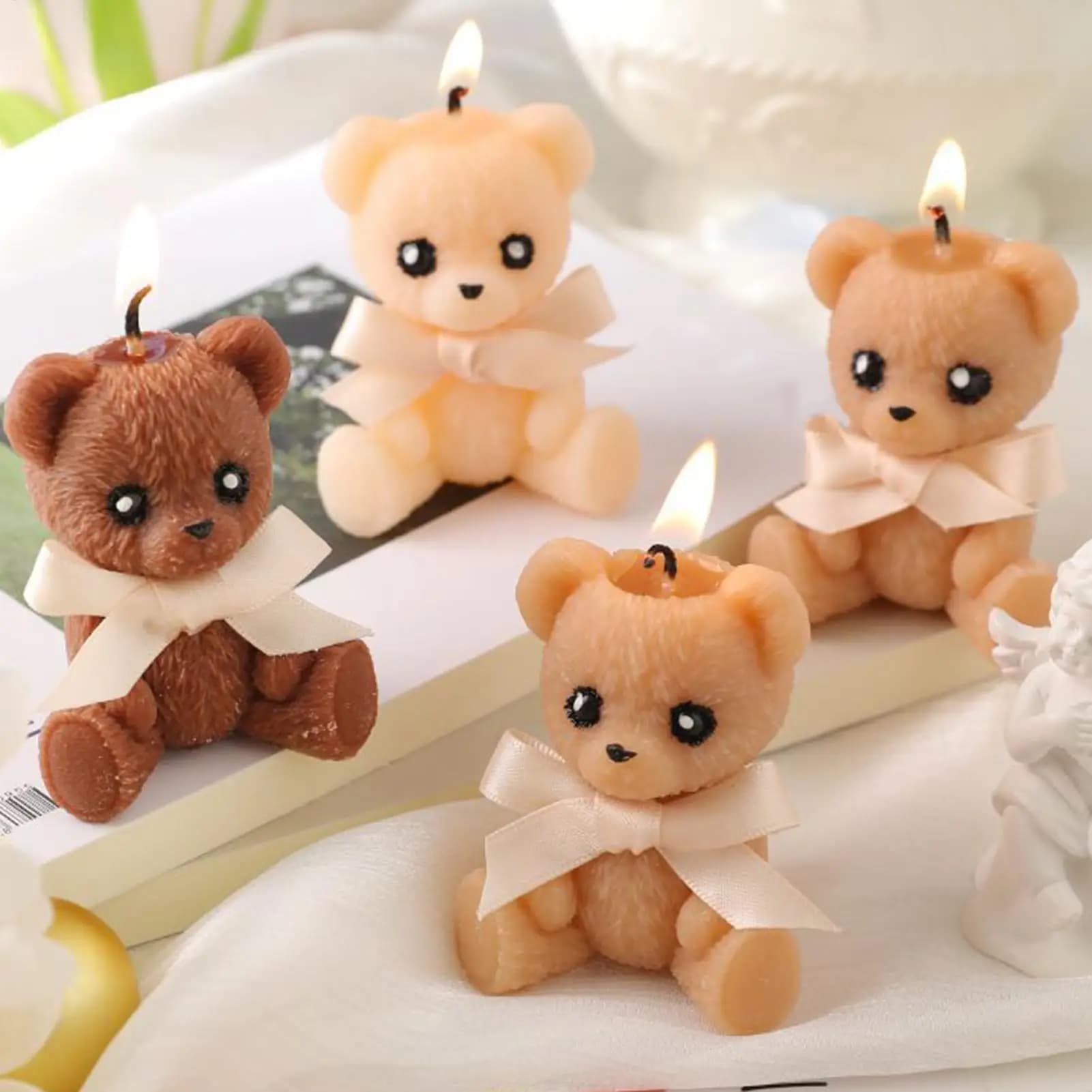 Bougie en forme d'ours