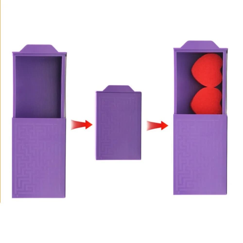 Boîte magique violette Portable, accessoires de spectacle de magie en plastique pour enfants et adolescents