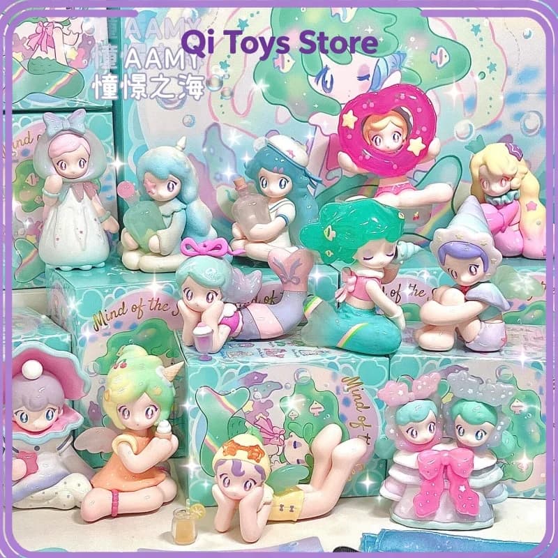 Aamy Mind Of The Sea Series Blind Box Kawaii Aamy Figure Mystery Box Cartoon Room Decoration Collect Model Girl Birthday Gift
