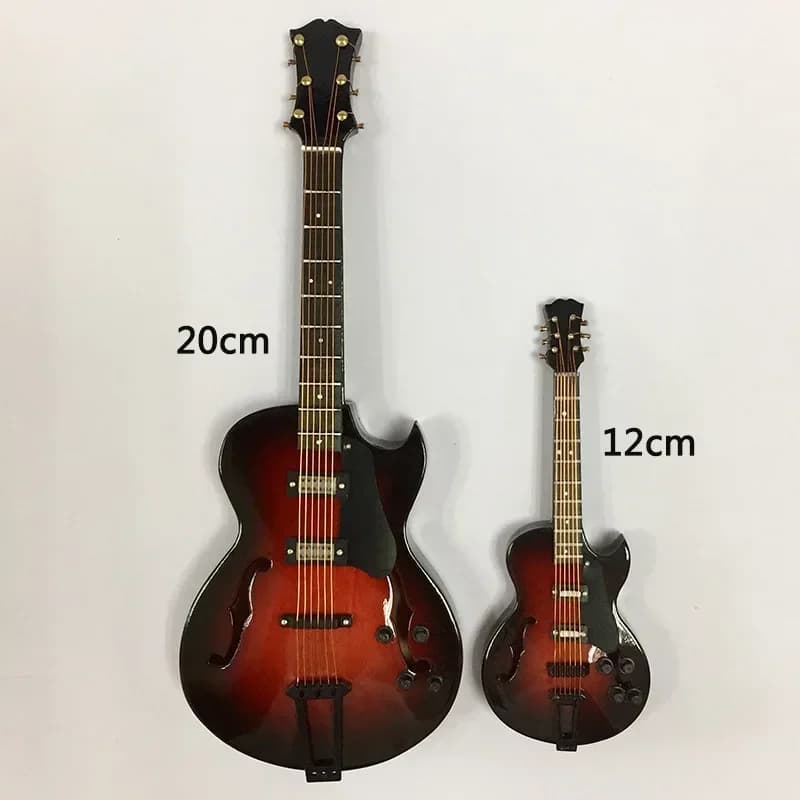 Collection d'instruments de musique en bois, ornements décoratifs, mini jouet classique avec support, modèle l'inventaire, cadeaux de décoration