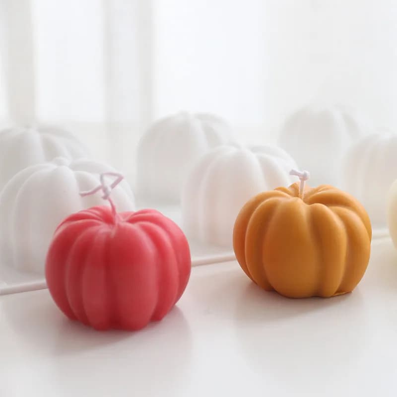 Moule de bougie citrouille 3D en Silicone, bricolage, plâtre d'halloween, artisanat d'art, fabrication de savon, moule de gâteau au chocolat fait à la main, outil de décoration