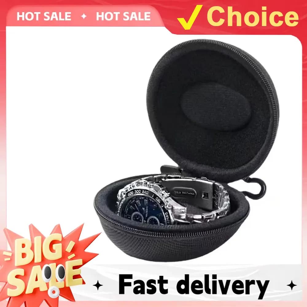 Étui de voyage Portable EVA pour montre unique, boîte de rangement pour montre, support de montre étanche pour montres intelligentes, conteneur à fermeture éclair