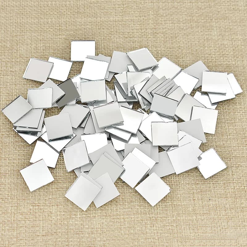 Miroir mosaïque petites carreaux carrés miroir autocollants muraux en vrac bricolage artisanat fournitures décoration œuvre matériaux faits à la main
