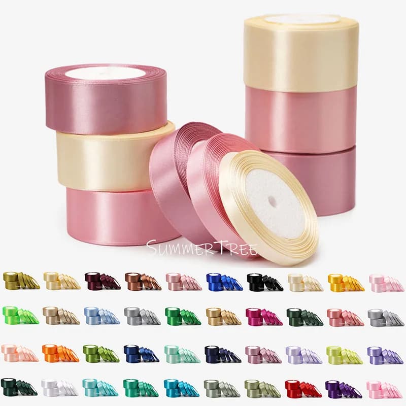 Ruban de satin 25yards 6mm - 50mm