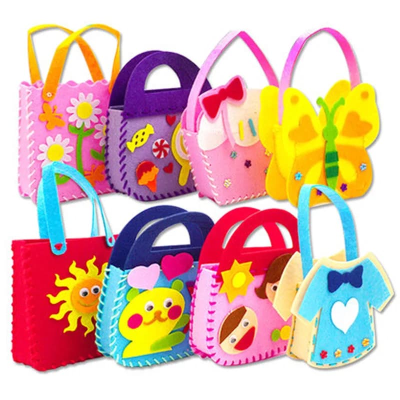 Kit de fabrication de sacs à main en feutre 3 pièces, jouets créatifs DIY, cadeaux originaux pour enfants, adolescents, garçons, filles, cadeaux de fête d'anniversaire