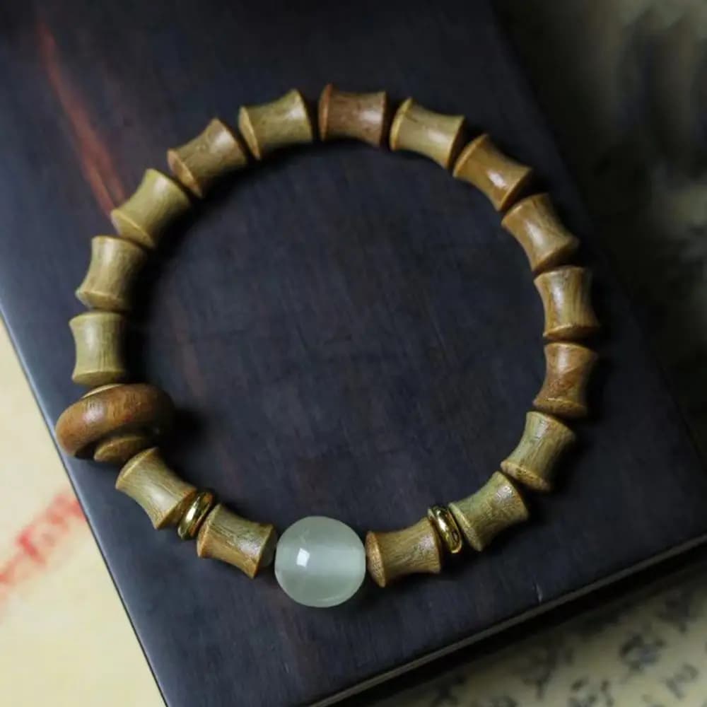 Bracelet en bois de santal vert pour femme, accessoires de bijoux, décoration de chapelet de nuit, matiques à main, cadeau de bijoux