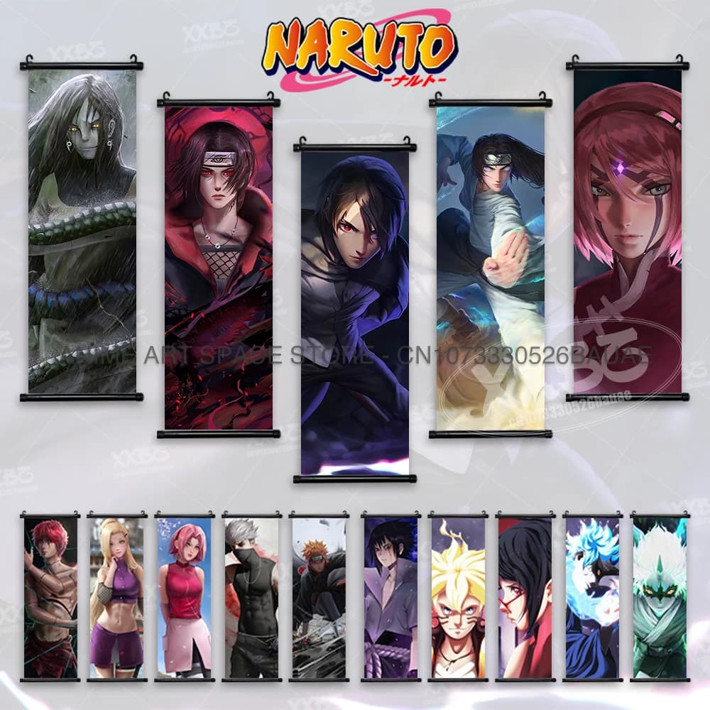 NarAAconfalling-Peinture murale de dessin animé, Harlot Sakura, affiche d'anime, rouleaux de gestion, Itachi Uchiha, toile, décoration d'intérieur, papier peint