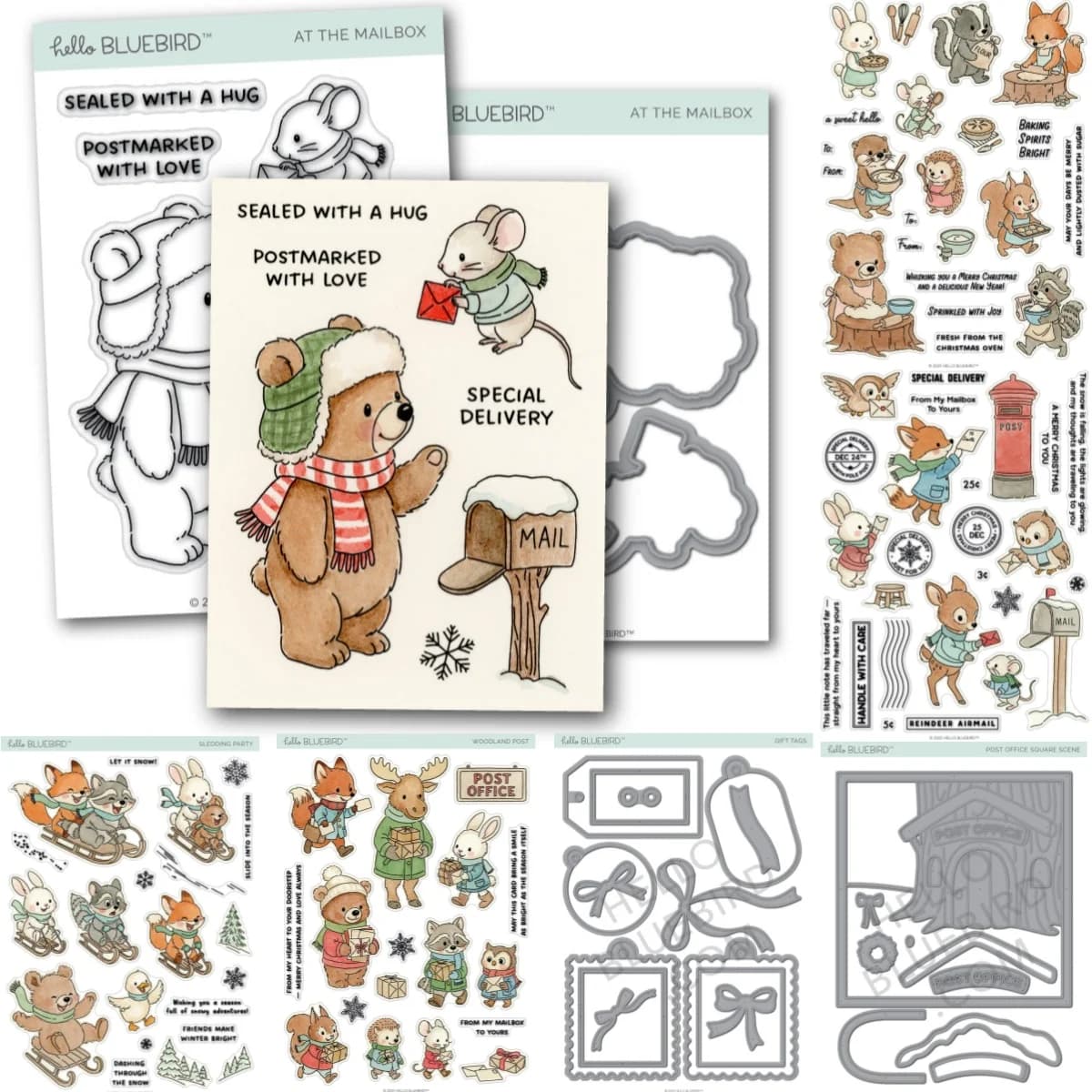 Matrices de découpe en métal, timbres transparents pour décoration de Scrapbook, lancement d'hiver 2025, boîte aux lettres, courrier, fête de traîneau, cuisson