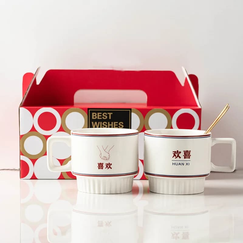 Tasse de mariage une paire de tasses cadeau