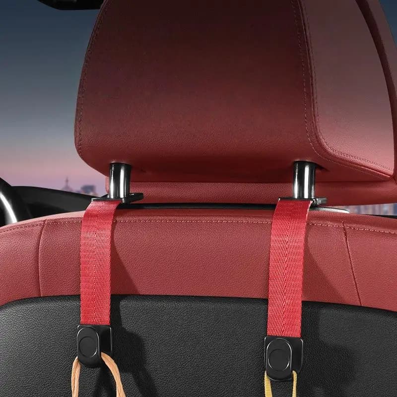 Pack d'accessoires automobiles de 2, crochets pour appui-tête de voiture pour le rangement des sacs, cintres à Clip pour support organisateur de siège arrière