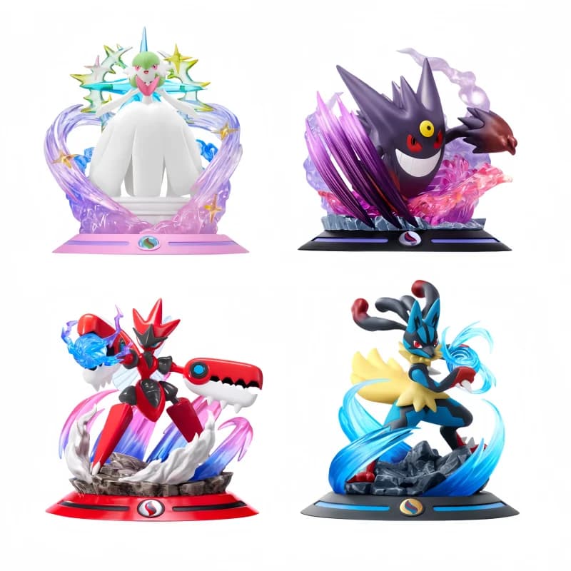 Figurines d'action originales de dessin animé Pokemon, Mega Lucario Mega Gardevoir, série de figurines, ornements, jouets, cadeau d'anniversaire