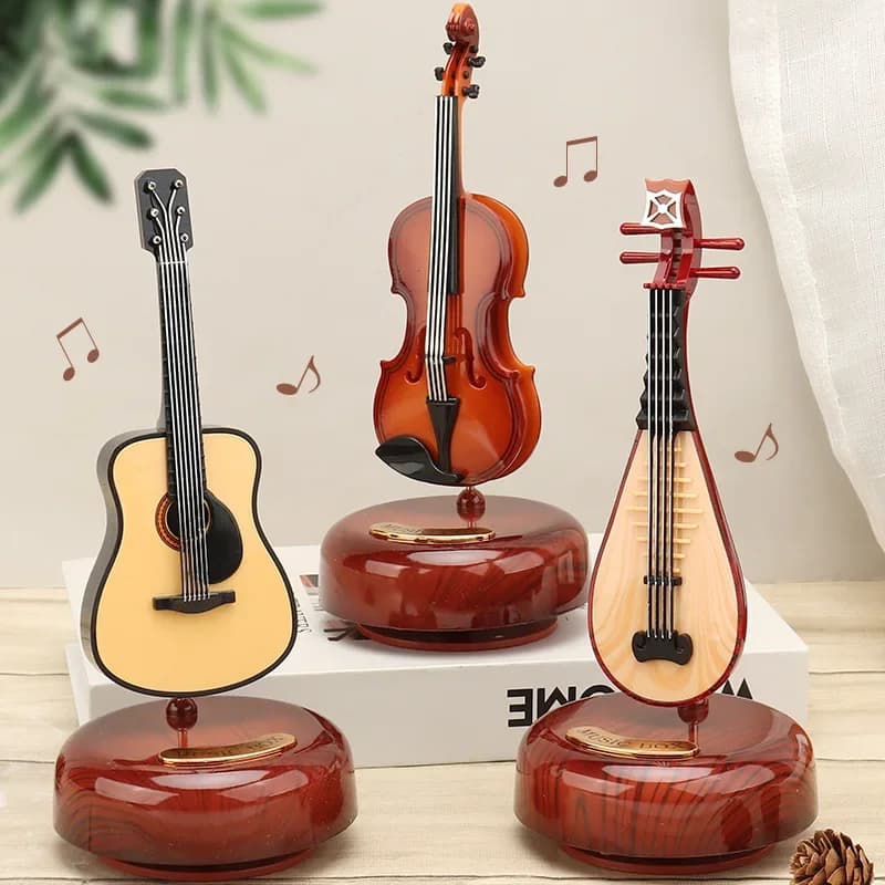 JEViolin-Boîte à Musique Rotative, Cadeau d'Anniversaire, Vacances, Salon, Décoration Créative, pour Fille