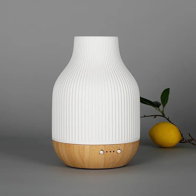 Diffuseur d'huiles essentielles en céramique, humidificateurs d'aromathérapie avec fonction d'arrêt automatique pour la maison, le bureau et la chambre, 180ml