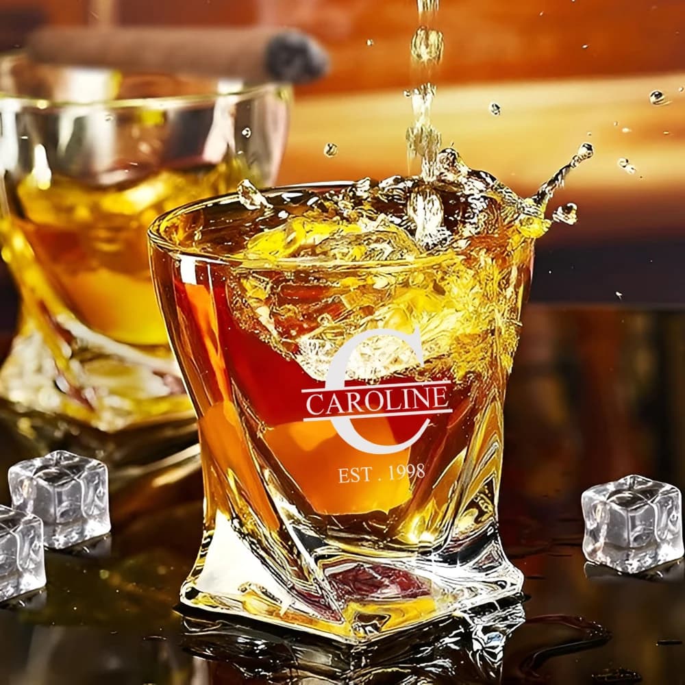 Verre à whisky torsadé personnalisé, 1/2 pièces, pour marié, meilleur homme, cadeau, verres à whisky personnalisés, pour mariage
