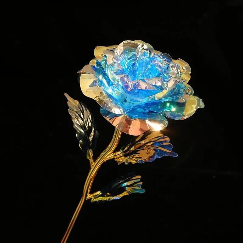 Cadeau créatif pour la Saint-Valentin, rose artificielle plaquée or, rose à feuille d'or, cadeau pour la Saint-Valentin, fête des mères