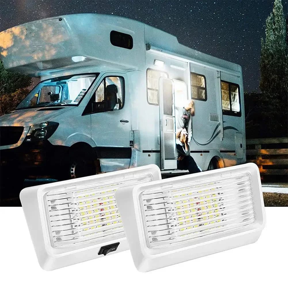 1 ensemble 12V camping-car Van accessoires LED porche lumière lampes avec interrupteur étanche mur camping-car auvent remorque lampes lampe lumière
