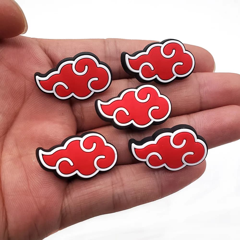 Accessoires de la série d'anime japonaise Naruto en stock, breloques pour chaussures, accessoires pour sandales Crocs, jouets de mode DIY Y2k, dessins animés d'anime