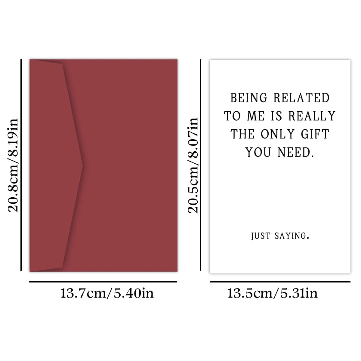 Carte de vministériels x d'anniversaire pour frère réglable, jolie blague, cousin ou Nithat, cadeau d'anniversaire unique pour lui et elle, 1PC