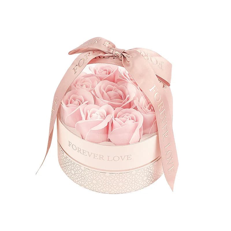 Coffret Cadeau Bijoux Fleur Rose 2026 - Parfait pour petite amie, Ensemble de bijoux élégant en forme de rose dans un coffret cadeau exquis