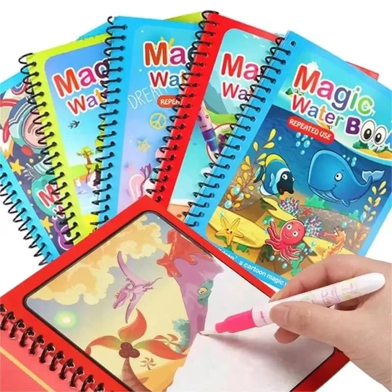 NOUVEAU Livres de coloriage à l'eau magiques, jouets de peinture pour cadeaux d'anniversaire, de Noël et du Nouvel An pour garçons et filles