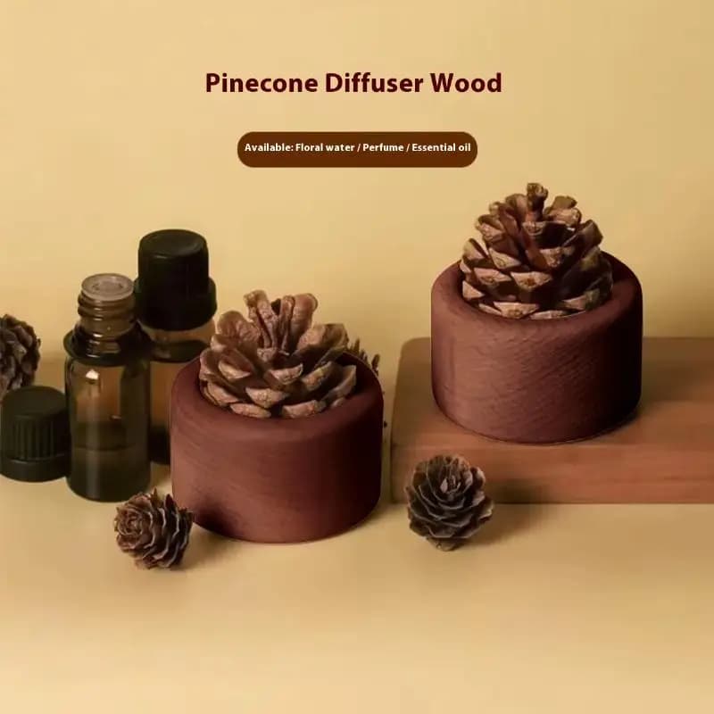 Diffuseur de parfum naturel de conception sphérique, 1 pièce, pour décor de chambre à coucher, huile essentielle en bois, aromathérapie