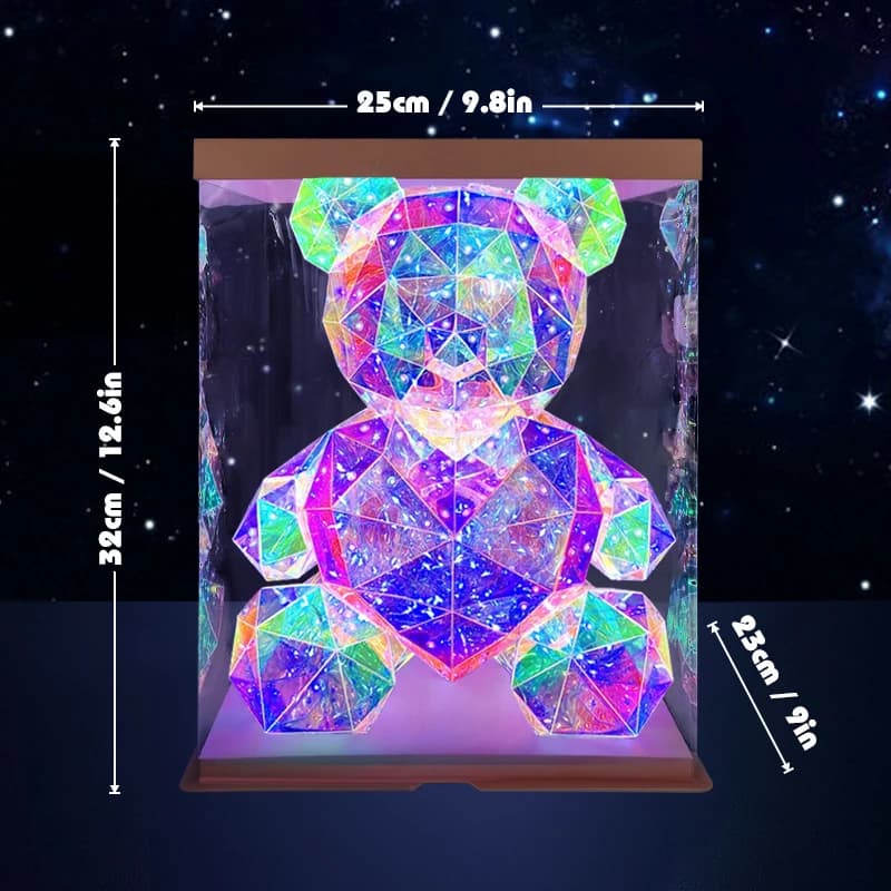 Ours lumineux magique avec sac, 30CM, cadeau de saint-valentin, décor de maison, salon, bureau, cadeau créatif pour fille et amie