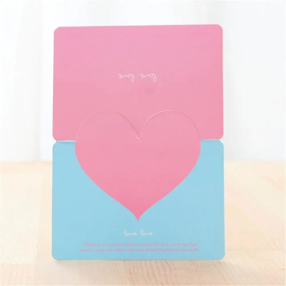 Carte de vœux de mariage en forme de cœur, carte de remerciement, carte de vœux d'amour en papier