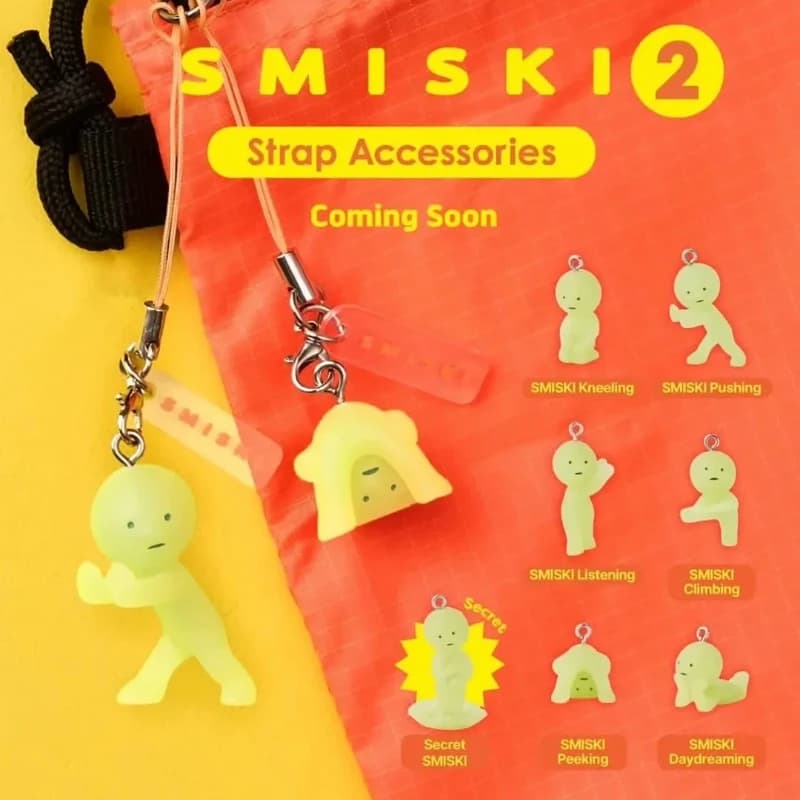 Boîte Mystère Authentique Smiski Ornament Série V2 – En Stock – Poupée Vert Noctilucent – Figurine d'Action – Décoration de Bureau – Modèle de Poupée – Cadeau