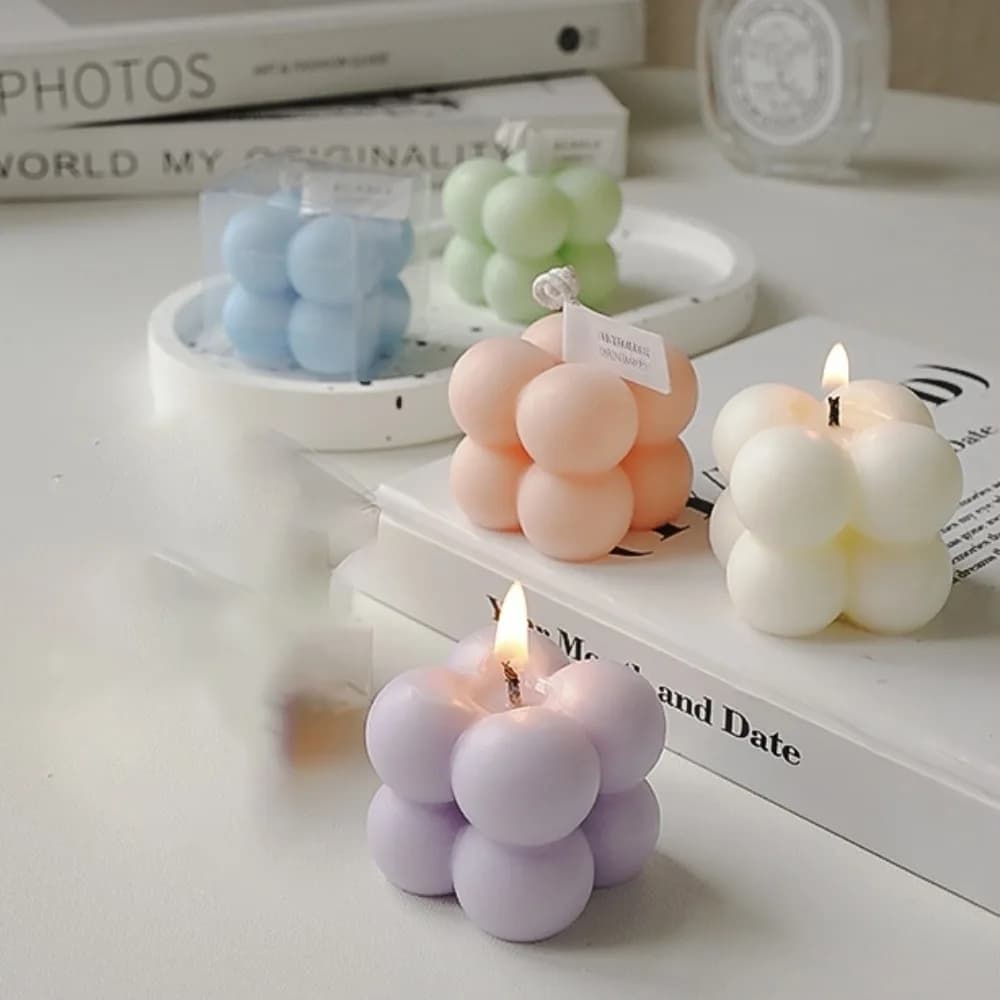 Mini bougie d'aromathérapie Cube magique