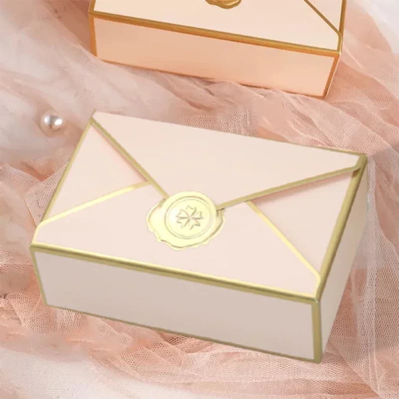Boîte à bonbons en forme d'enveloppe, 50 pièces, boîte-cadeau au chocolat, emballage pour invités, réception-cadeau pour bébé, cadeaux de mariage, boîtes à friandises, décor de fête