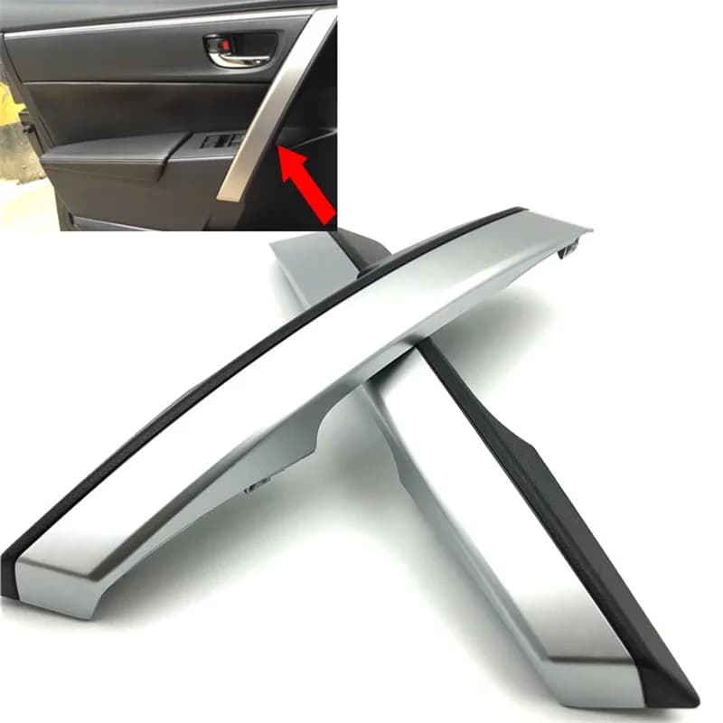Accessoires de voiture panneau de garniture de porte avant intérieure accoudoir poignée intérieure couverture décorative pour Toyota Corolla 2014 ~ 2017