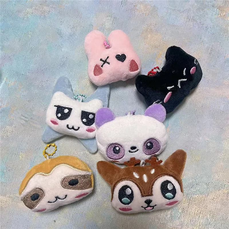 Nouveau Pendentif en Peluche Mini Lapin Kpop Noir Coréen RUKA ASA, Porte-clés Adorable pour Sac, Breloque, Accessoire de Bijouterie